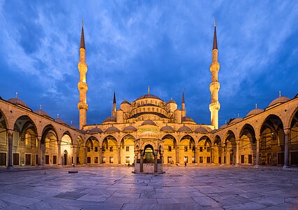 Courtyard of the Blue Mosque, by Benh Lieu Song