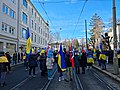 März 2023: Demonstration in Oslo gegen die russische Invasion der Ukraine, März 2022