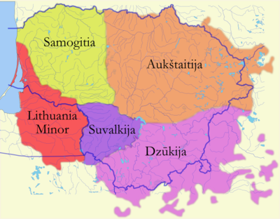 リトアニアの歴史的区分