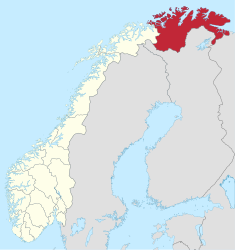 Finnmarkas atrašanās vieta Norvēģijā