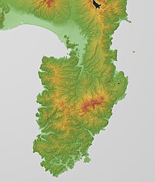 多賀火山の位置（100x100内）