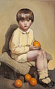 Little Boy with Oranges by Norah Neilson Gray