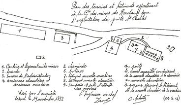 Plan de masse de tout le carreau de la fosse.