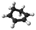 Molecuulmodel van 1,3-cyclohexadieen