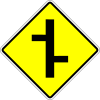 Staggered junction, right turn first