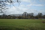 Hills near Wynnstay and its lake