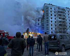 Дом в Умани после удара ракеты