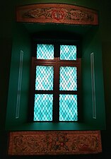 Broader view of the same window in the same room decorated with Jagiellonian tapestries at the same day