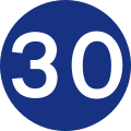 Minimum speed limit (30 Km/h)