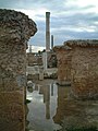 Vue sur les colonnes après anastylose.