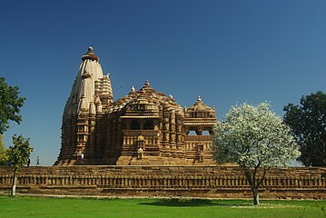 Mandapa and Shikara of Khajuraho Group of Monuments, ca. 885 CE and 1000 CE.