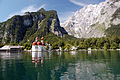 Image 25The St. Bartholomew's chapel on the Königssee in Bavaria is a popular tourist destination. (from Alps)