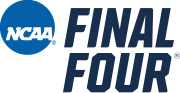 The logo of the NCAA Final Four. It consists of the NCAA logo, featuring the text "NCAA" in white text on a blue circle, beside the text "Final Four".