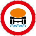 B09 No entry for vehicles with dangerous goods, which may cause water pollution