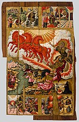 The Ascension of Prophet Elijah and Scenes from his life.