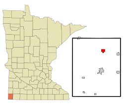 Location of Hardwick, Minnesota