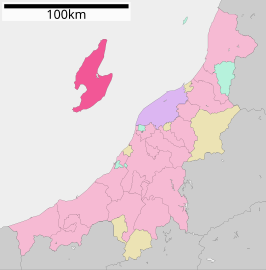 Situering van Sado in de prefectuur Niigata