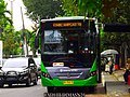 Bus Trans Metro Deli di dekat Stasiun Medan