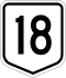 Diagram depicting National Route 18 shield