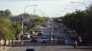 Avenida España en Rawson.