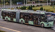 AKSM-43300D - fourth-generation articulated three-axle low-floor trolley bus in Minsk