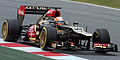 Grosjean testing at Barcelona, February.