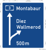 German direction sign