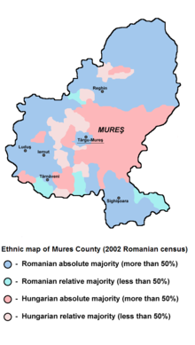 Peta etnik pof wilayah Mures