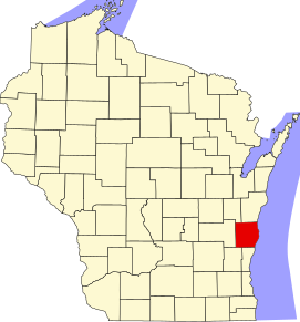 Localizare Comitatului Sheboygan în statul Wisconsin