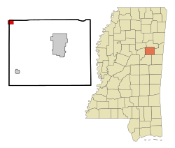 Vị trí trong Quận Oktibbeha, Mississippi