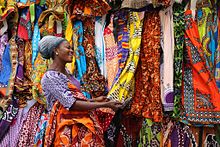 Waxprint fabrics in Togo, a modern African adaption of Javanese batik