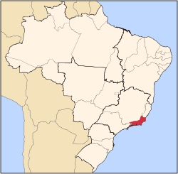 Location o State o Rio de Janeiro in Brazil