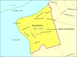 U.S. Census map of Dering Harbor.