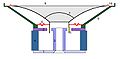 Schema di altoparlante magnetodinamico a cono, per basse frequenze