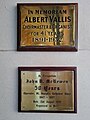 Plaques of former organists and choir members of St, Joseph's Cathedral, Dunedin. March 2023