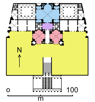 Plan des thermes de Titus (Rome, Italie), fin du Ier siècle.