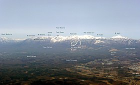 Vue annotée du mont Nasu