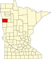 Map of Minnesota highlighting Norman County