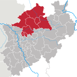 Locatie Regierungsbezirk Münster in Noordrijn-Westfalen