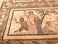 Roman Age mosaic, Dionysos and satyr