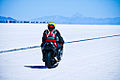 The Bonneville Salt Flats in Utah