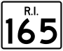 Route 165 marker