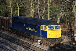 Advenza Freight 57005 working a southbound scrap train through Chesterfield.