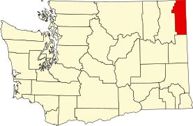 Map of Washington highlighting Pend Oreille County.svg