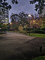 Memorial Walk at dusk. April 2023