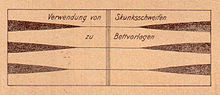 „Verwendung von Skunksschweifen zu Bettvorlagen“