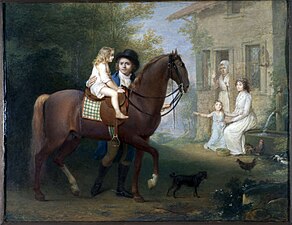 Le Peintre et sa famille, devant une maison de campagne, 1797-1798, musée Cognacq-Jay