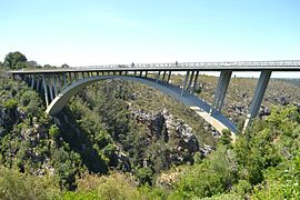 Die 192 m lange Paul Sauer Bridge führt über den Storms River