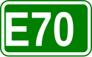 Zeichen der Europastraße 70