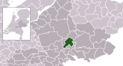 Highlighted position of Rheden in a municipal map of Gelderland